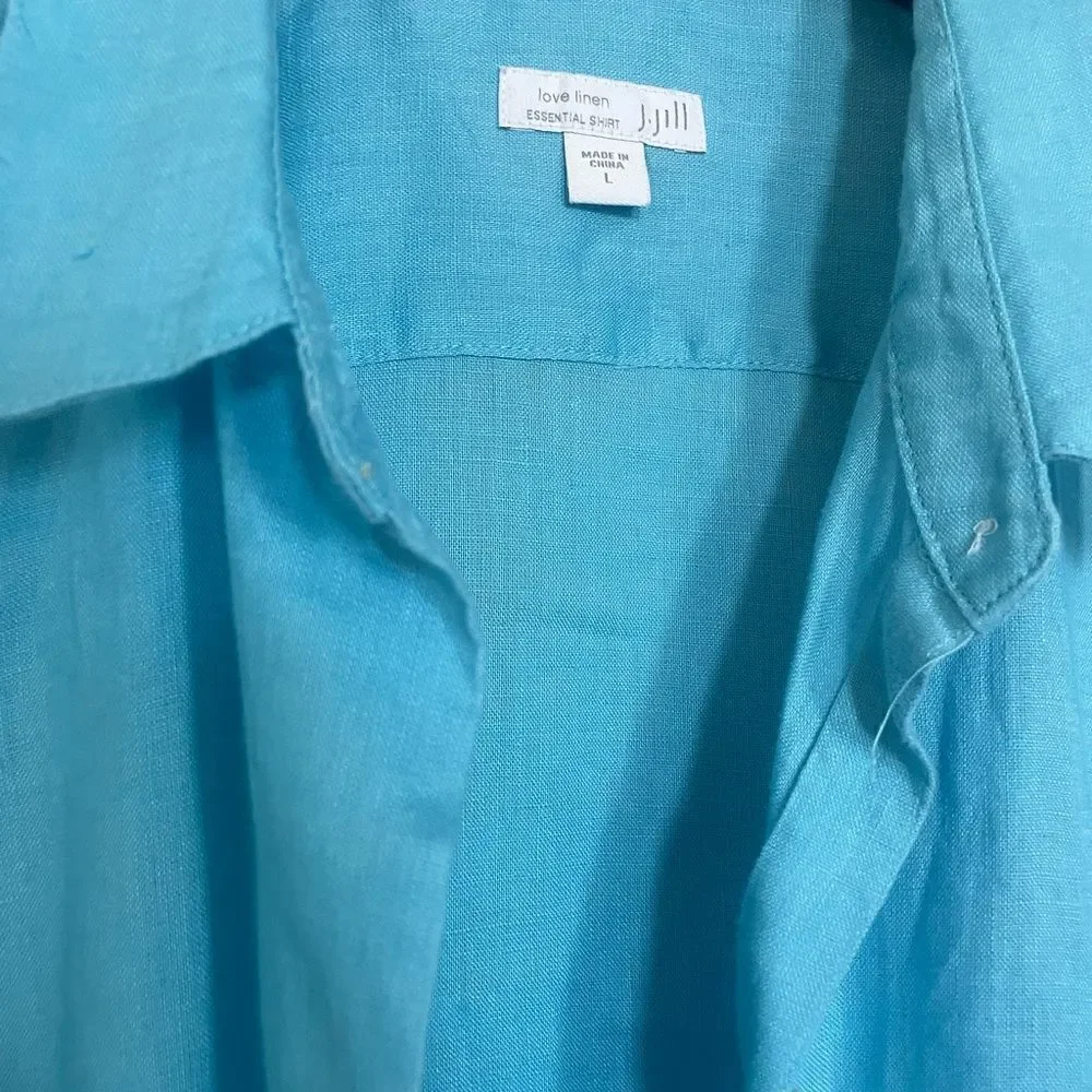Turquoise button up shirt - Picture 4 of 4